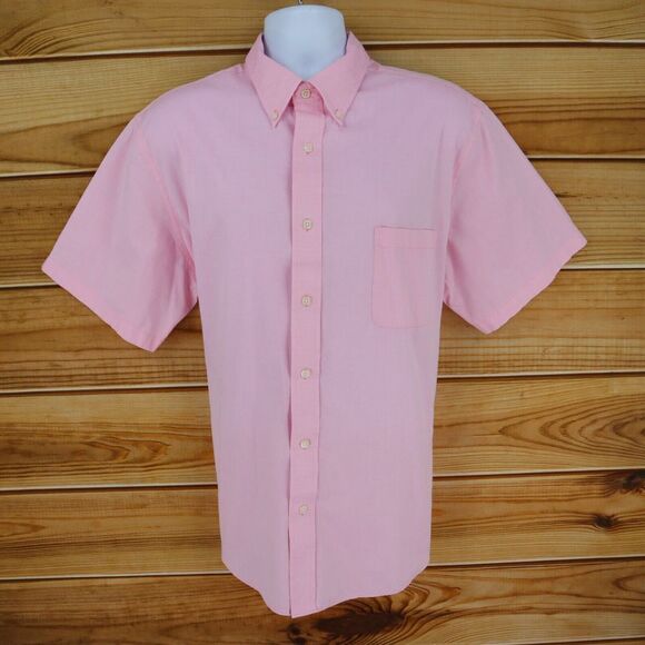 Croft & Barrow Dress Shirt Button-Down‎ Collar Easy Care Mens Sz XL Pink Cotton - Picture 1 of 6